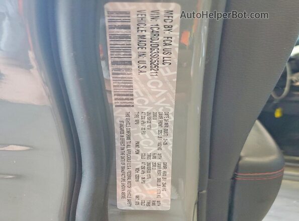1C4RDJDG3SC525211 2025 DODGE DURANGO Charcoal Widok wnętrza 360 stopni
