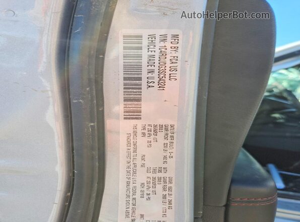 1C4RDJDG3SC543241 2025 DODGE DURANGO Серебряный Вид наклейки с VIN-кодом