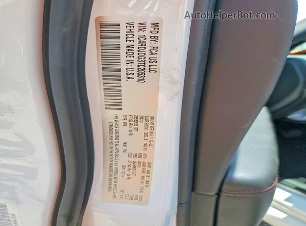 1C4RDJDG3TC205310 2026 DODGE DURANGO White Vista interior de 360 grados