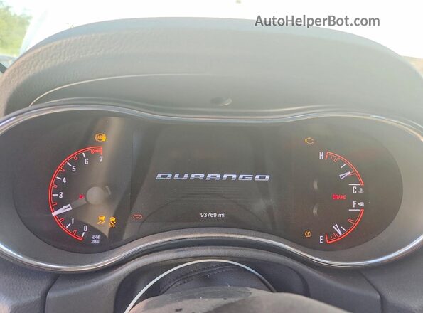 1C4RDJDG4GC400645 2016 DODGE DURANGO White Instrument cluster view