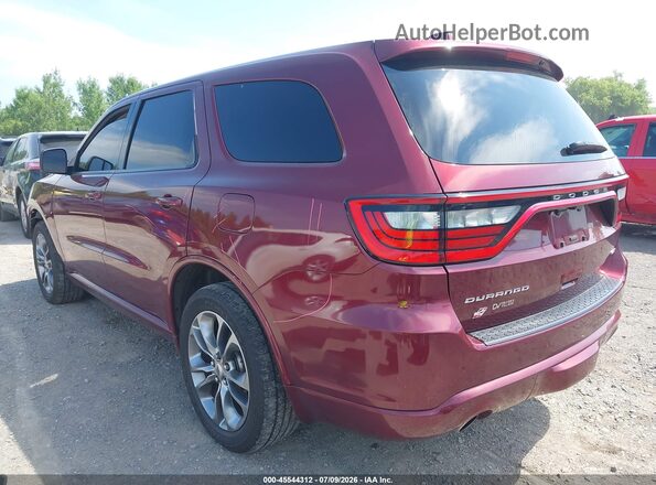 1C4RDJDG4KC718189 2019 DODGE DURANGO Maroon უკანა მარცხენა