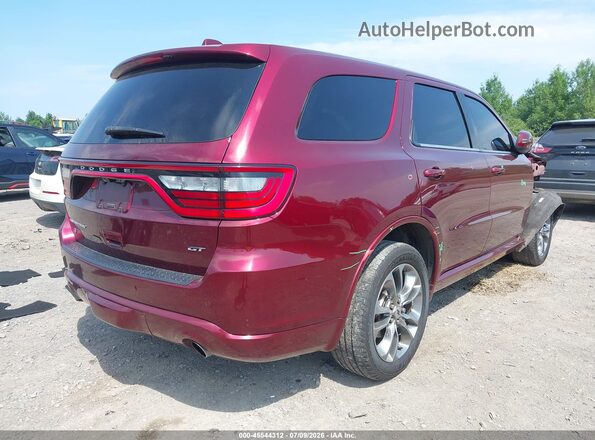 1C4RDJDG4KC718189 2019 DODGE DURANGO Maroon უკანა მარჯვენა