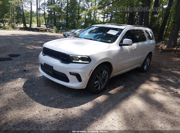 1C4RDJDG4MC576199 2021 DODGE DURANGO White წინა მარცხენა ხედი სამი მეოთხედიდან
