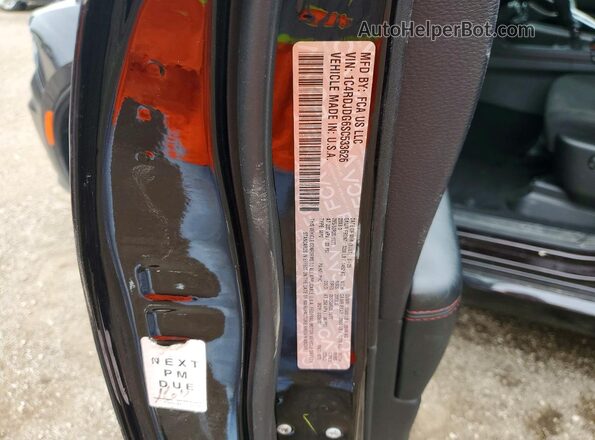1C4RDJDG6SC533626 2025 DODGE DURANGO Black Vista de la etiqueta del VIN