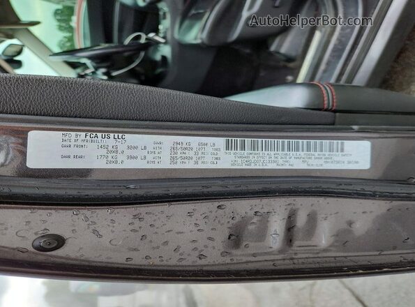1C4RDJDG7JC133301 2018 DODGE DURANGO Gray VIN կոդի պիտակի տեսք