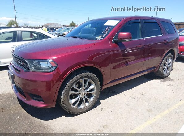 1C4RDJDG7KC827309 2019 DODGE DURANGO Темно-бордовый Передняя левая четверть