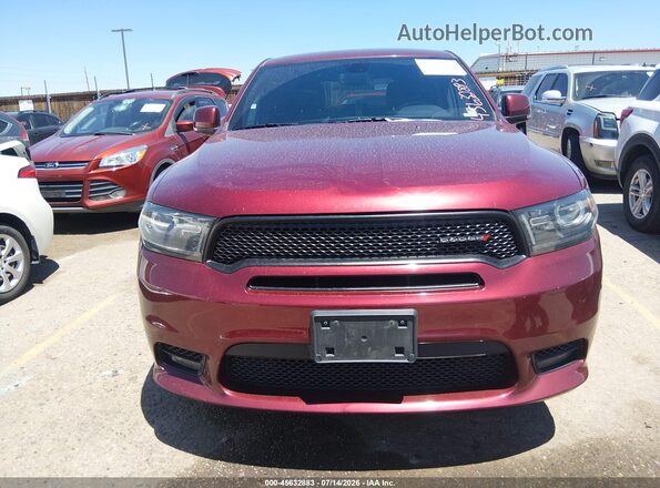 1C4RDJDG7KC827309 2019 DODGE DURANGO Темно-бордовый Вид задней части салона
