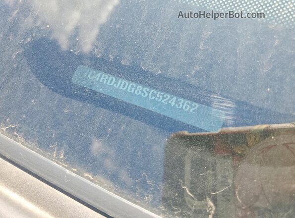 1C4RDJDG8SC524362 2025 DODGE DURANGO Серый Вид наклейки с VIN-кодом