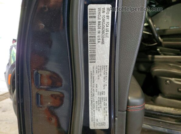 1C4RDJDG9SC524466 2025 DODGE DURANGO Black Widok naklejki z numerem VIN