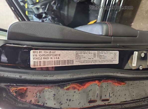 1C4RDJDG9TC246718 2026 DODGE DURANGO Black Панорамний вид салону 360°