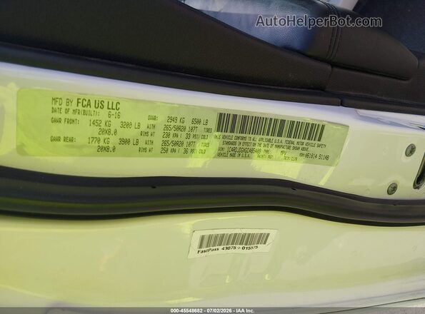 1C4RDJDGXGC485409 2016 DODGE DURANGO White Engine compartment view
