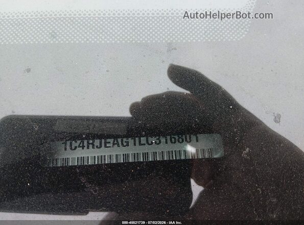 1C4RJEAG1LC316801 2020 JEEP GRAND CHEROKEE Gray ძრავის განყოფილების ხედი