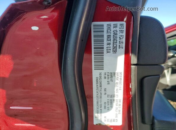 1C4RJEAG3LC392391 2020 JEEP GRAND Burgundy Widok naklejki z numerem VIN