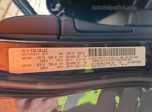 1C4RJEAG4JC185568 2018 JEEP GRAND Gray Vista de la etiqueta del VIN