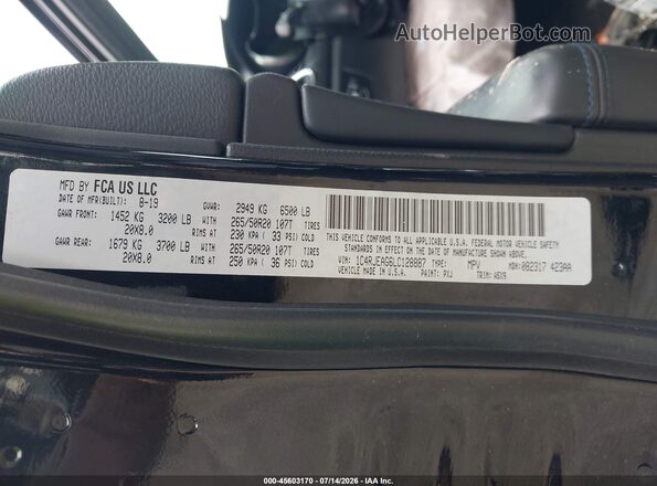 1C4RJEAG6LC128887 2020 JEEP GRAND CHEROKEE Черный Вид подкапотного пространства