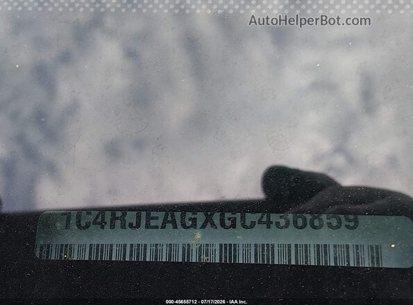 1C4RJEAGXGC436859 2016 JEEP GRAND CHEROKEE Red Engine compartment view