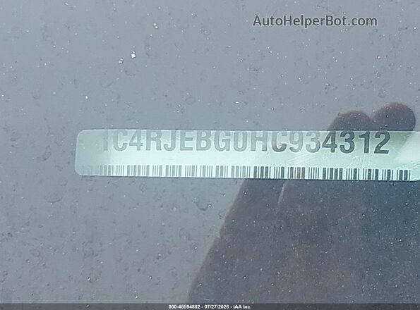 1C4RJEBG0HC934312 2017 JEEP GRAND CHEROKEE White Вид підкапотного простору