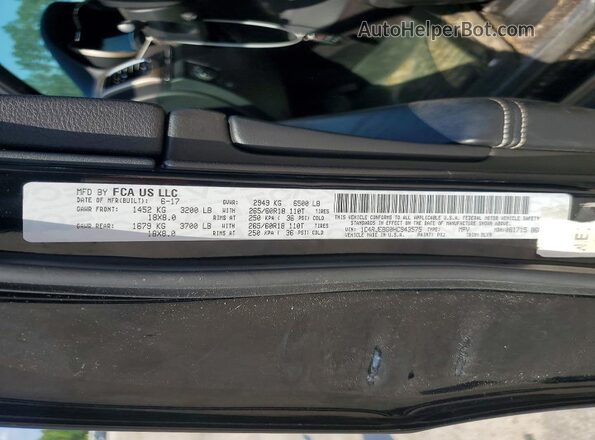 1C4RJEBG0HC943575 2017 JEEP GRAND Black VIN կոդի պիտակի տեսք