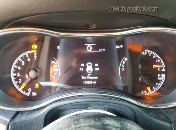 1C4RJEBG3GC314598 2016 JEEP GRAND Burgundy Instrument cluster view