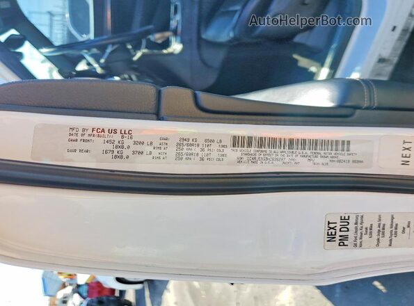 1C4RJEBG3HC636207 2017 JEEP GRAND White Widok wnętrza 360 stopni