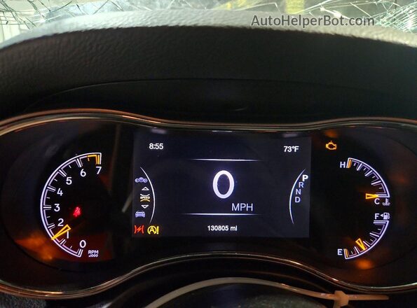 1C4RJEBG3JC140782 2018 JEEP GRAND Black Вид щитка приладів