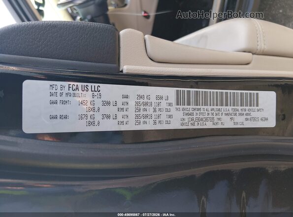 1C4RJEBG4KC857225 2019 JEEP GRAND CHEROKEE Black Vista del compartimento del motor
