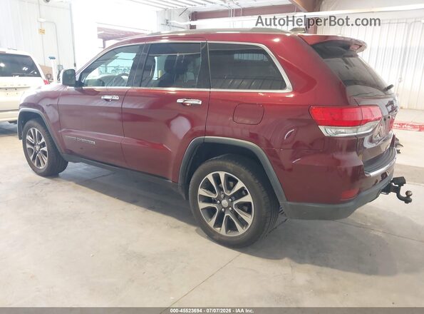 1C4RJEBG7JC226208 2018 JEEP GRAND CHEROKEE Maroon Հետևի ձախ