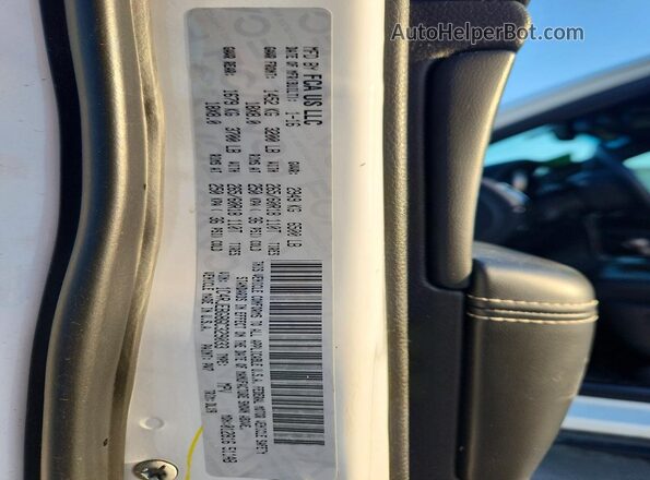 1C4RJEBG8GC329033 2016 JEEP GRAND White VIN კოდის სტიკერის ხედი