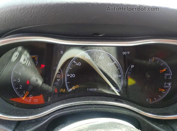 1C4RJEBG8GC371508 2016 JEEP GRAND Maroon Instrument cluster view
