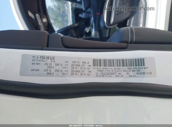1C4RJECG0GC368777 2016 JEEP GRAND CHEROKEE White Widok komory silnika