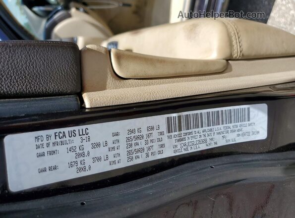 1C4RJECG2JC353656 2018 JEEP GRAND Black VIN կոդի պիտակի տեսք