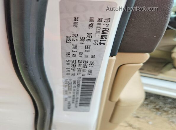 1C4RJECG6HC959973 2017 JEEP GRAND White Vista de la etiqueta del VIN