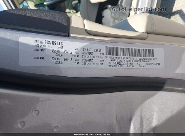 1C4RJFAG1KC837019 2019 JEEP GRAND CHEROKEE Gray Շարժիչի բաժամունքի տեսք