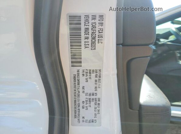 1C4RJFAG2MC863373 2021 JEEP GRAND White VIN კოდის სტიკერის ხედი