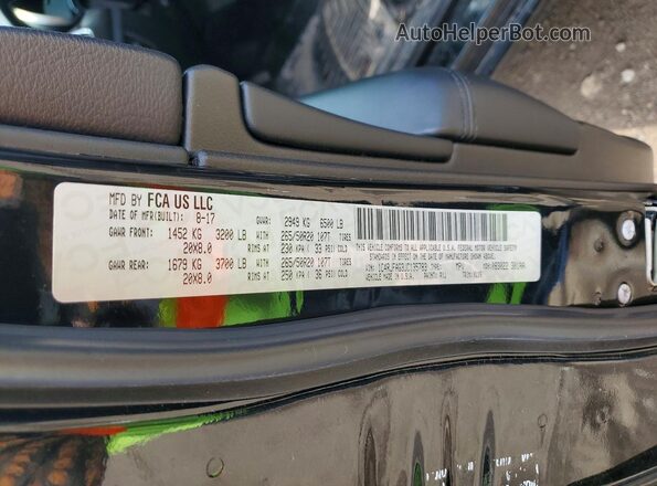 1C4RJFAG3JC135783 2018 JEEP GRAND Black VIN კოდის სტიკერის ხედი