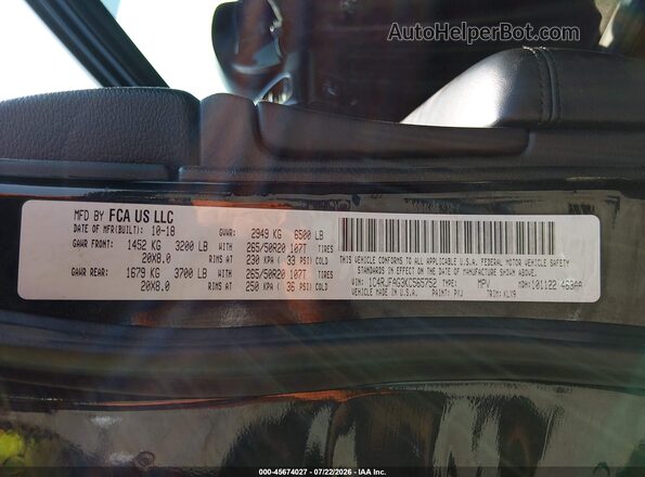 1C4RJFAG3KC565752 2019 JEEP GRAND CHEROKEE Black Widok komory silnika