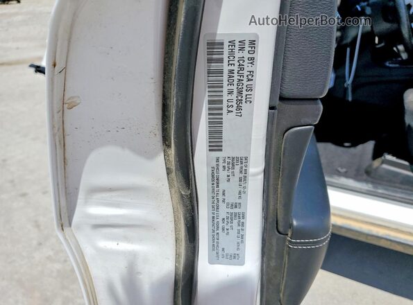 1C4RJFAG3MC854617 2021 JEEP GRAND White VIN კოდის სტიკერის ხედი
