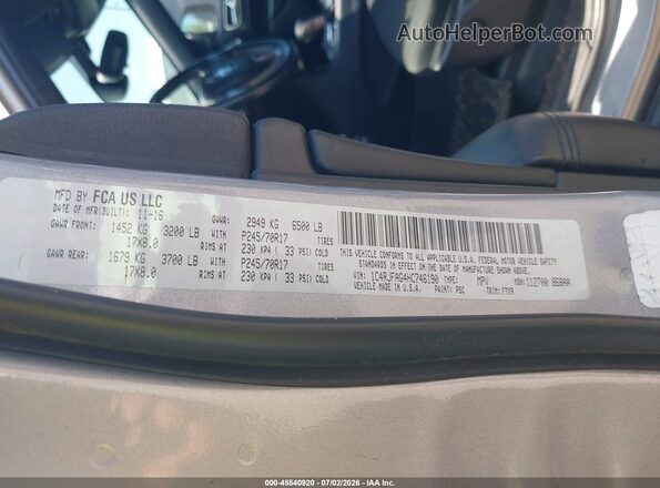 1C4RJFAG4HC746190 2017 JEEP GRAND CHEROKEE Silver Vista del compartimento del motor