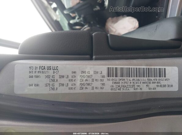 1C4RJFAG4JC151975 2018 JEEP GRAND CHEROKEE Silver Շարժիչի բաժամունքի տեսք