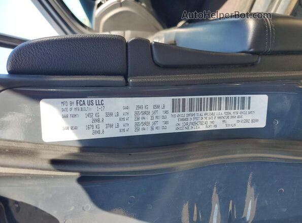 1C4RJFAG5HC792143 2017 JEEP GRAND Gray 360 interior view