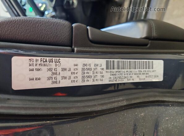 1C4RJFAG5JC120413 2018 JEEP GRAND Gray VIN sticker view
