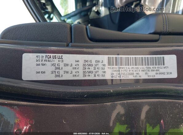 1C4RJFAG5JC336889 2018 JEEP GRAND CHEROKEE Gray Շարժիչի բաժամունքի տեսք