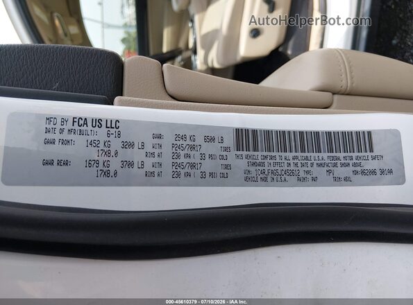 1C4RJFAG5JC452612 2018 JEEP GRAND CHEROKEE White Engine compartment view