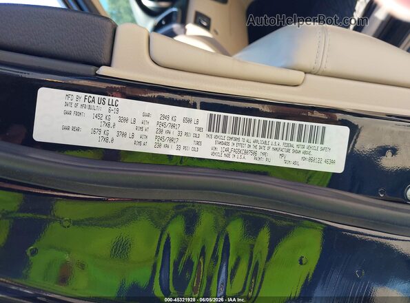 1C4RJFAG5KC807506 2019 JEEP GRAND CHEROKEE Черный Вид подкапотного пространства