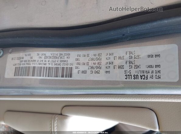 1C4RJFAG6GC461022 2016 JEEP GRAND CHEROKEE Silver Vista del compartimento del motor