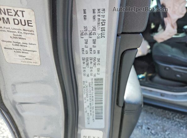 1C4RJFAG7GC488424 2016 JEEP GRAND Silver Widok naklejki z numerem VIN