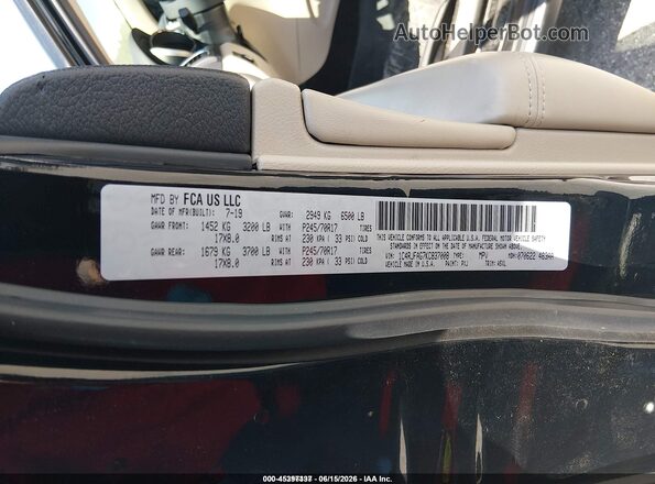 1C4RJFAG7KC837008 2019 JEEP GRAND CHEROKEE Black Вид підкапотного простору