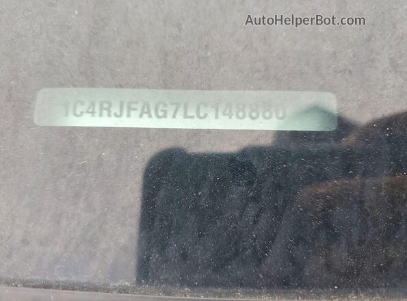 1C4RJFAG7LC148880 2020 JEEP GRAND Silver Widok naklejki z numerem VIN