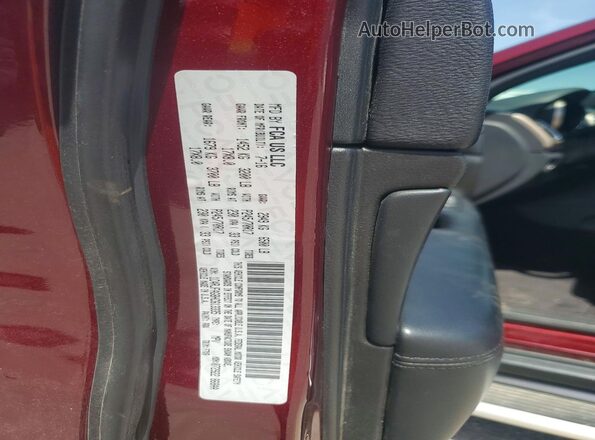 1C4RJFAG8HC613335 2017 JEEP GRAND Burgundy VIN კოდის სტიკერის ხედი