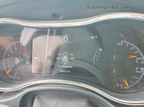 1C4RJFAG8HC772677 2017 JEEP GRAND Gray Widok zestawu wskaźników